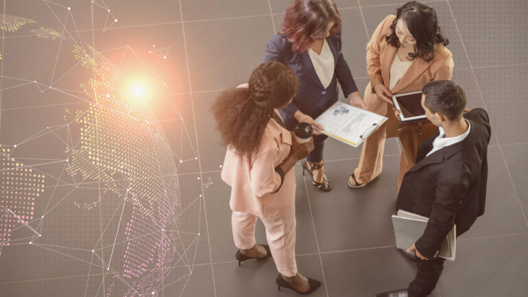 business-people-working-using-technology-connect-with-others